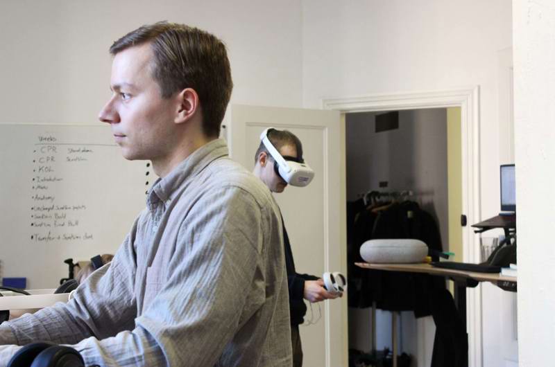 På billedet direktør for AATE VR, Ege Jespersen. Foto: Emma Lina Kruse Jensen.